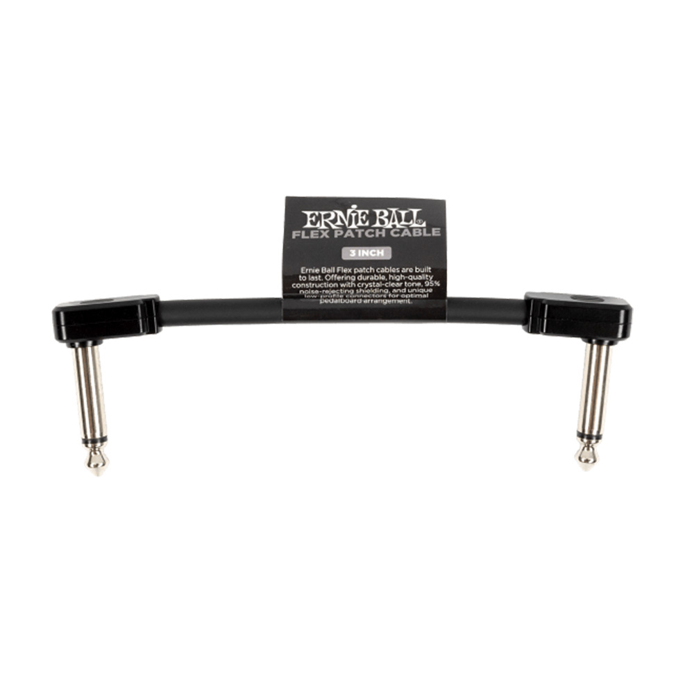 ERNIE BALL P06438 Flex Patch Cable 3in-Black